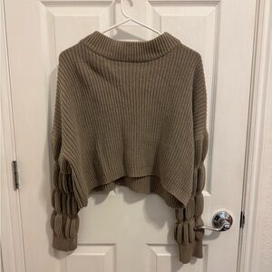 Miou Muse Grey/Green Knit Women Sweater